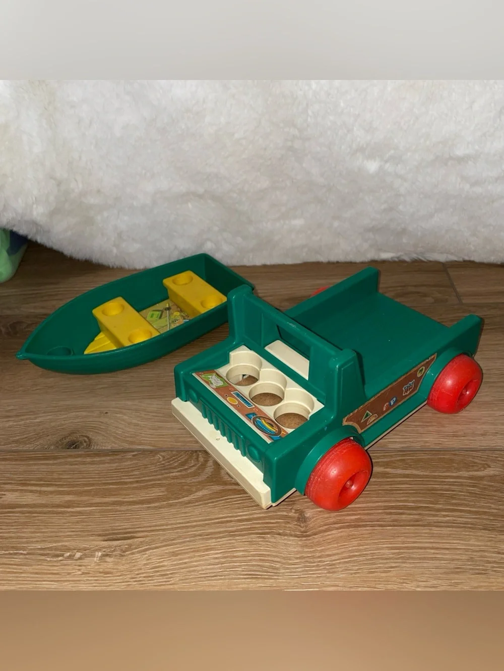 Vintage Fisher Price Little People Play Family Camper Truck & Boat Only #994